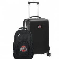 Discount - Ohio State Buckeyes Deluxe 2-Piece Backpack & Carry-On Set Black