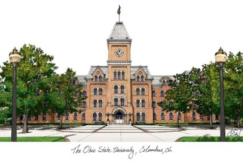 Discount - Ohio State Buckeyes Campus Images Lithograph 1 Discount - Ohio State Buckeyes Campus Images Lithograph