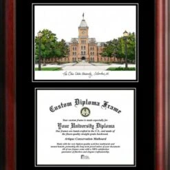 Discount - Ohio State University Diplomate Framed Lithograph with Diploma Opening