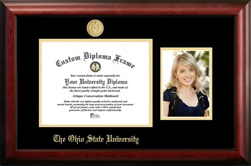 Discount - Ohio State Buckeyes Gold Embossed Diploma Frame with Portrait 1 Discount - Ohio State Buckeyes Gold Embossed Diploma Frame with Portrait