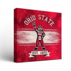 Discount - Ohio State Buckeyes Banner Canvas Wall Art
