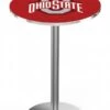 Discount - Ohio State Buckeyes Stainless Steel Bar Table with Round Base