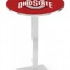 Discount - Ohio State Buckeyes Chrome Bar Table with Square Base