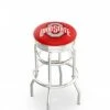 Discount - Ohio State Buckeyes Double Ring Swivel Barstool with Ribbed Accent Ring