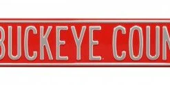 Discount - Ohio State 'Buckeye Nation' NCAA Embossed Street Sign