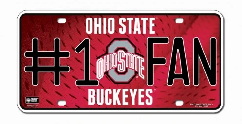 Discount - Ohio State Buckeyes #1 Fan License Plate 1 Discount - Ohio State Buckeyes #1 Fan License Plate