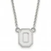 Discount - Ohio State Buckeyes 10k White Gold Small Pendant Necklace