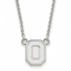 Discount - Ohio State Buckeyes 10k White Gold Small Pendant Necklace
