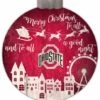 Discount - Ohio State Buckeyes 12" Christmas Village Wall Art