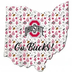 Discount - Ohio State Buckeyes 12" Floral State Sign
