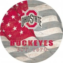 Discount - Ohio State Buckeyes 12" Team Color Flag Circle Sign