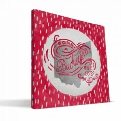 Discount - Ohio State Buckeyes 12" x 12" Born a Fan Canvas Print