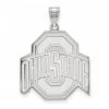 Discount - Ohio State Buckeyes 14k White Gold Extra Large Pendant