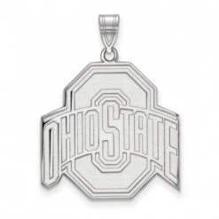 Discount - Ohio State Buckeyes 14k White Gold Extra Large Pendant