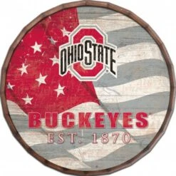 Discount - Ohio State Buckeyes 16" Flag Barrel Top