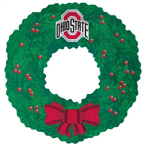 Discount - Ohio State Buckeyes 16" Team Wreath Sign 1 Discount - Ohio State Buckeyes 16" Team Wreath Sign