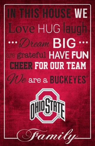 Discount - Ohio State Buckeyes 17" x 26" In This House Sign 1 Discount - Ohio State Buckeyes 17" x 26" In This House Sign