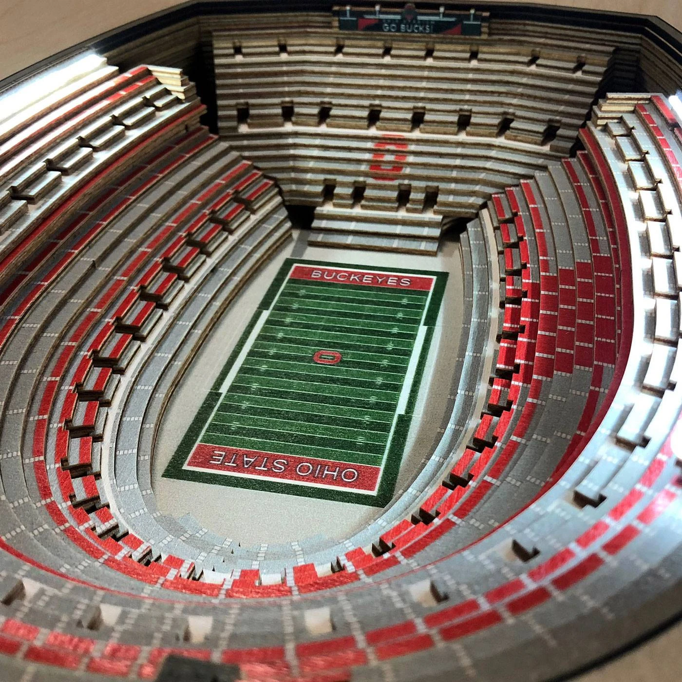 Discount - Ohio State Buckeyes 25-Layer StadiumViews Lighted End Table 3 Discount - Ohio State Buckeyes 25-Layer StadiumViews Lighted End Table - Image 3