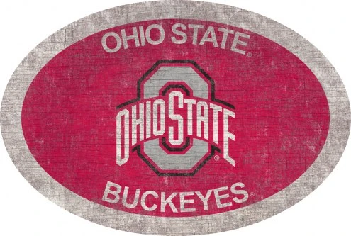 Discount - Ohio State Buckeyes 46" Team Color Oval Sign 1 Discount - Ohio State Buckeyes 46" Team Color Oval Sign