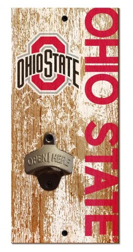 Discount - Ohio State Buckeyes 6" x 12" Distressed Bottle Opener 1 Discount - Ohio State Buckeyes 6" x 12" Distressed Bottle Opener