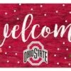 Discount - Ohio State Buckeyes 6" x 12" Floral Welcome Sign