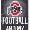 Discount - Ohio State Buckeyes 6" x 12" Football & My Cat Sign