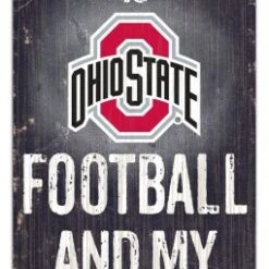 Discount - Ohio State Buckeyes 6" x 12" Football & My Cat Sign
