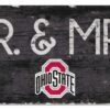 Discount - Ohio State Buckeyes 6" x 12" Mr. & Mrs. Sign