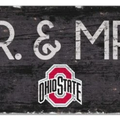 Discount - Ohio State Buckeyes 6" x 12" Mr. & Mrs. Sign
