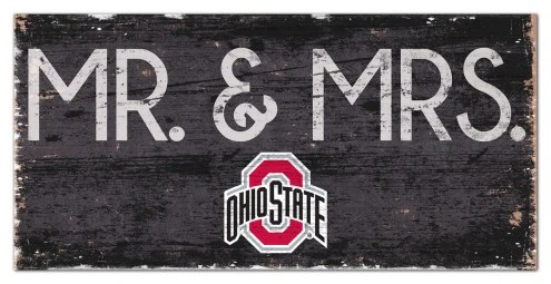 Discount - Ohio State Buckeyes 6" x 12" Mr. & Mrs. Sign 1 Discount - Ohio State Buckeyes 6" x 12" Mr. & Mrs. Sign