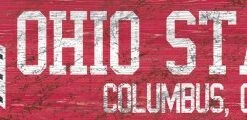 Discount - Ohio State Buckeyes 6" x 24" Team Name Sign