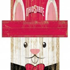 Discount - Ohio State Buckeyes 6" x 5" Easter Bunny Head