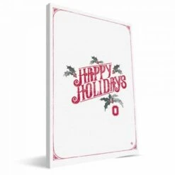 Discount - Ohio State Buckeyes 8" x 12" Merry Little Christmas Canvas Print