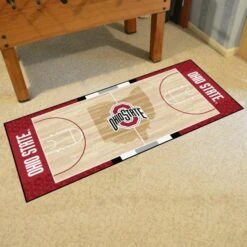 Discount - Ohio State Buckeyes Basketball Court Runner Rug