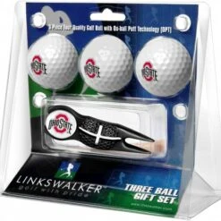 Discount - Ohio State Buckeyes Black Crosshair Divot Tool & 3 Golf Ball Gift Pack