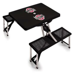 Discount - Ohio State Buckeyes Black Sports Folding Picnic Table
