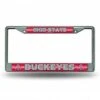 Discount - Ohio State Buckeyes Chrome Glitter License Plate Frame