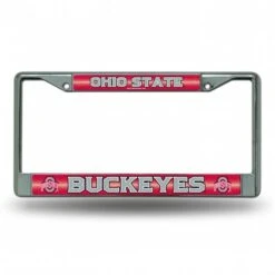 Discount - Ohio State Buckeyes Chrome Glitter License Plate Frame