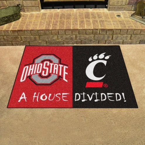 Discount - Ohio State Buckeyes House Divided Mat 1 Discount - Ohio State Buckeyes House Divided Mat