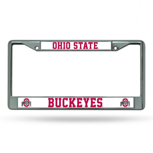 Discount - Ohio State Buckeyes College Chrome License Plate Frame 1 Discount - Ohio State Buckeyes College Chrome License Plate Frame