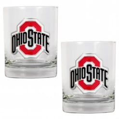 Discount - Ohio State Buckeyes College 2-Piece 14 Oz. Rocks Glass Set