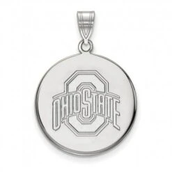 Discount - Ohio State Buckeyes Sterling Silver Large Disc Pendant