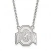Discount - Ohio State Buckeyes Sterling Silver Large Pendant Necklace