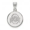 Discount - Ohio State Buckeyes Sterling Silver Medium Disc Pendant