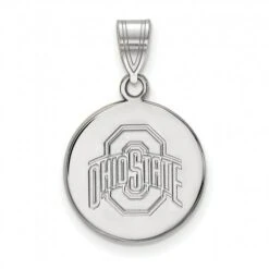 Discount - Ohio State Buckeyes Sterling Silver Medium Disc Pendant