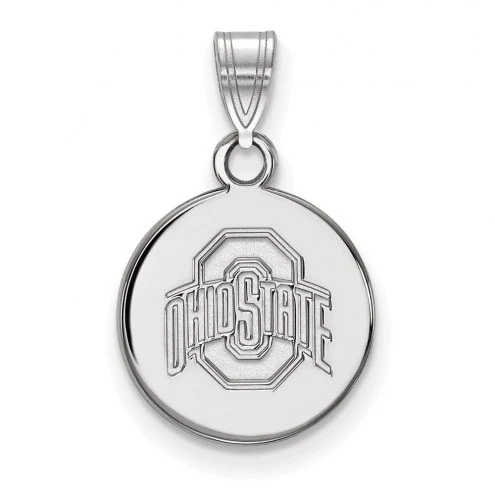 Discount - Ohio State Buckeyes Sterling Silver Small Disc Pendant 1 Discount - Ohio State Buckeyes Sterling Silver Small Disc Pendant