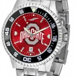 Discount - Ohio State Buckeyes Competitor Steel AnoChrome Color Bezel Men's Watch