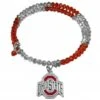 Discount - Ohio State Buckeyes Crystal Memory Wire Bracelet