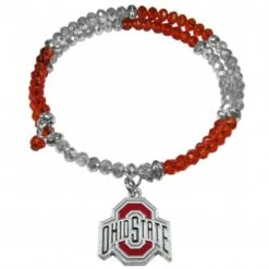 Discount - Ohio State Buckeyes Crystal Memory Wire Bracelet