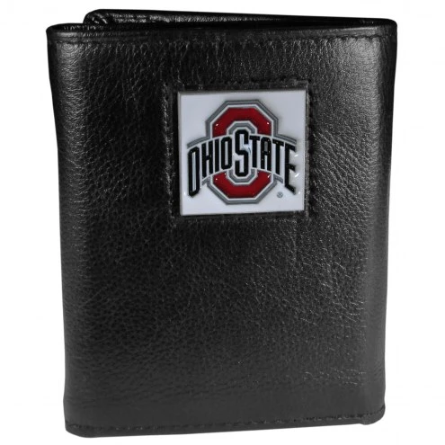 Discount - Ohio State Buckeyes Deluxe Leather Tri-fold Wallet in Gift Box 1 Discount - Ohio State Buckeyes Deluxe Leather Tri-fold Wallet in Gift Box